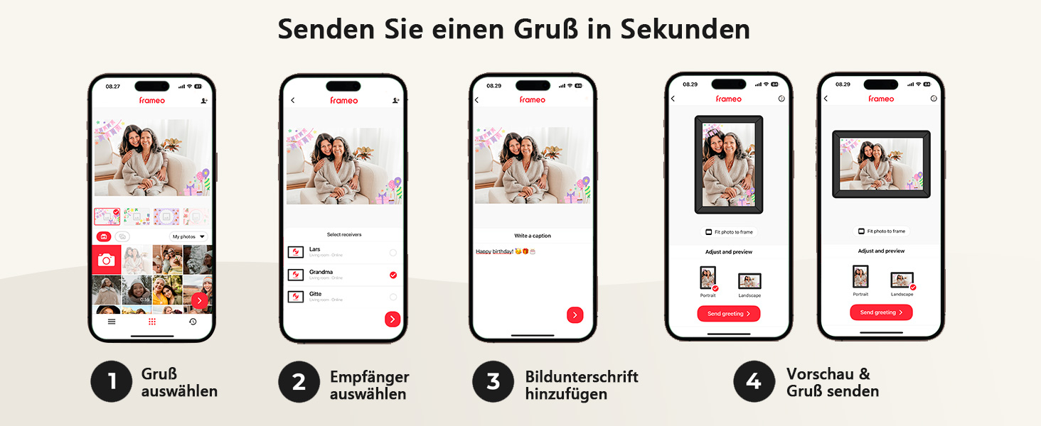 FRAMEO Цифровий фоторамка 15.6" WiFi, IPS, FHD 1920x1080, 32GB, сенсорний екран, автоповорот, для стін, віддалений доступ через додаток FRAMEO