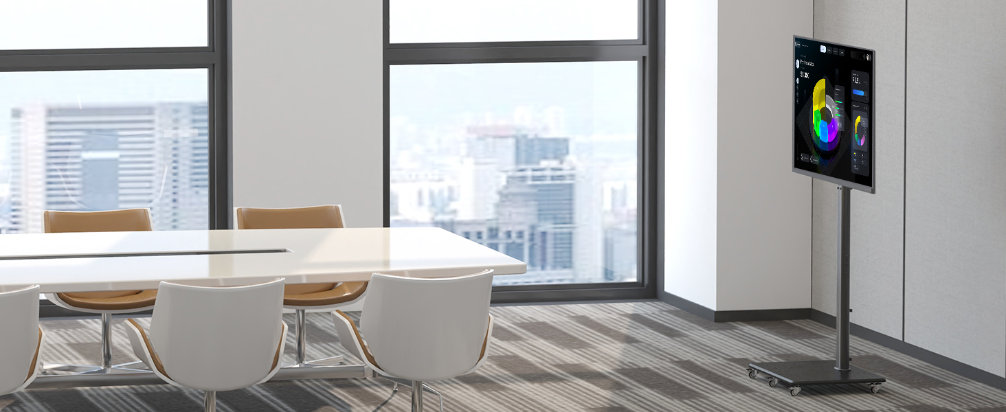 Підставка для телевізора на колесах, регульована по висоті, для екранів 42-70 дюймів, до 40 кг, VESA 600x400 мм