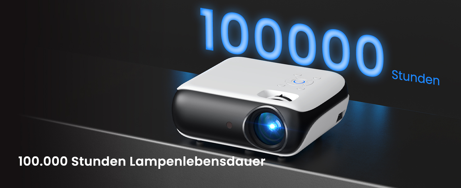 HOPVISION Міні проєктор 4K, 1080P Full HD, 13000 люменів. Підтримка Bluetooth, для Fire Stick/PS5/Smartphone/TV. Портативний проєктор для дому та на вулицю