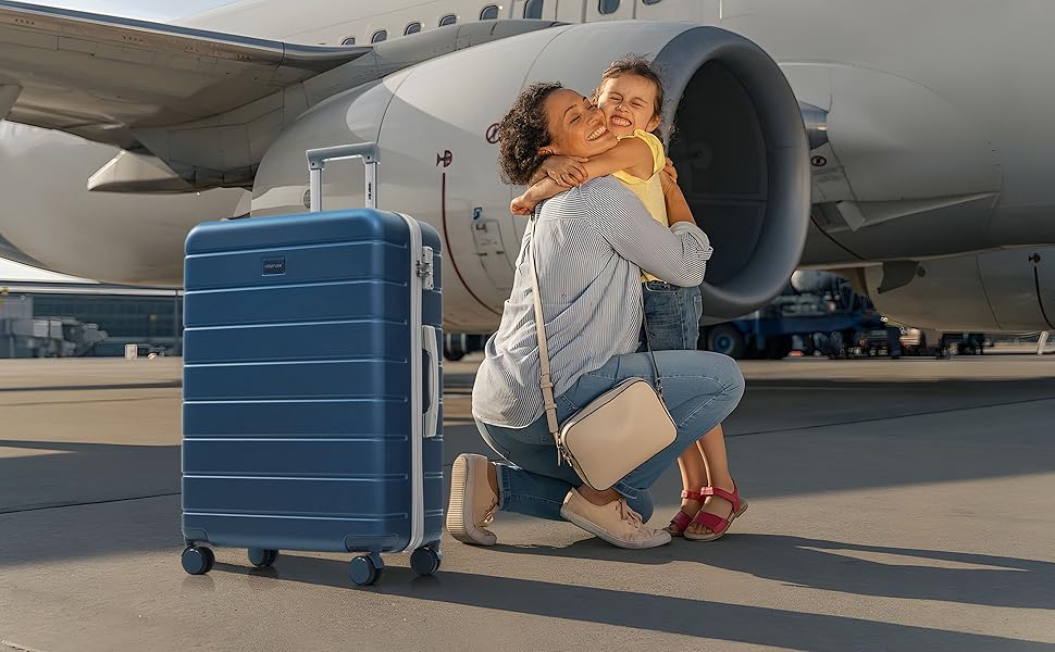 Набір валіз Merax 3 шт. з жорстким корпусом (20/24/28 дюймів), кремовий колір