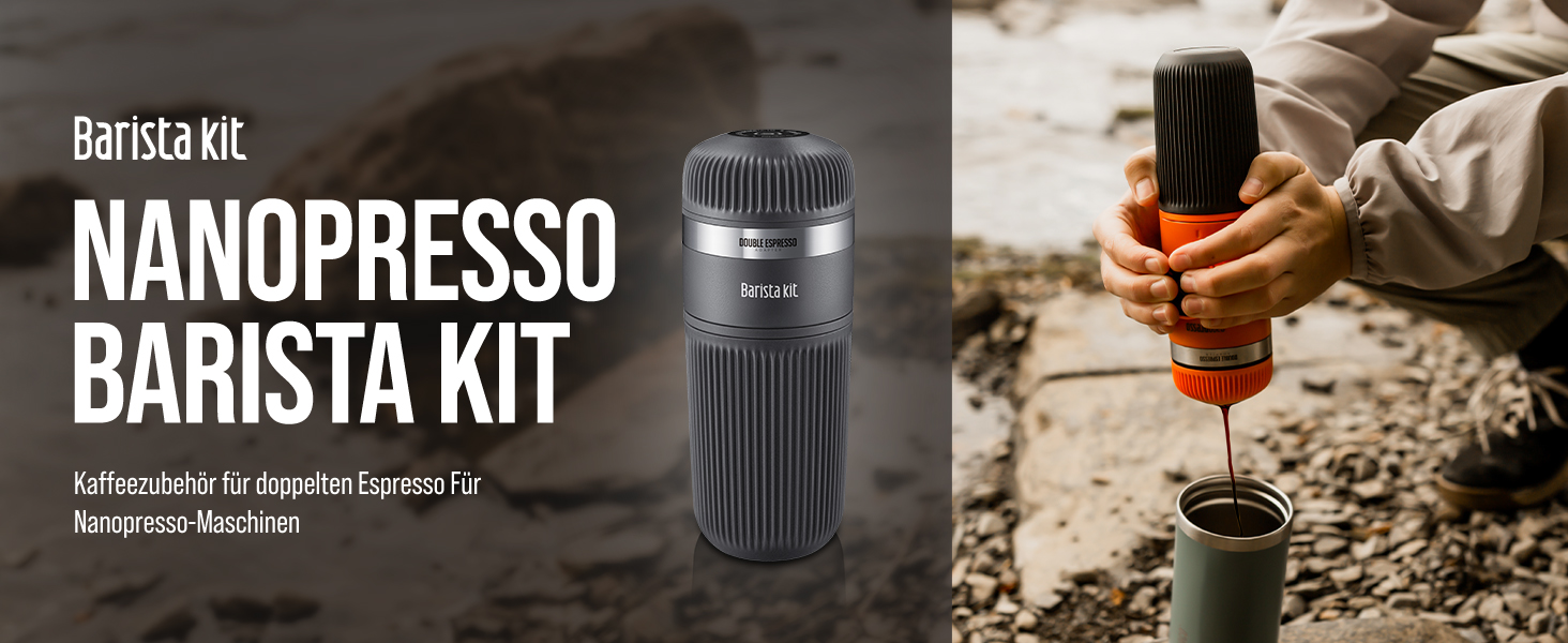 WACACO Nanopresso Barista Kit: аксесуари для портативної кавомашини, подвійний еспресо, Lungo