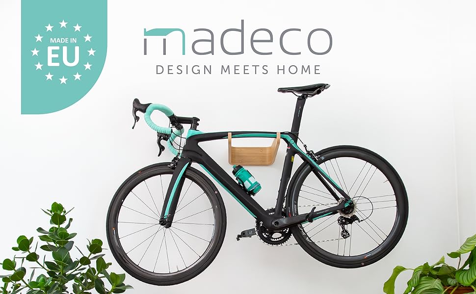 Дерево для настінного кріплення для велосипеда madeco - FlyBike S Oak - Дизайн Настінна підвіска для кріплення велосипеда для квартири - дорожній велосипед, фіксікі, одношвидкісний, гравійний велосипед, тримач гірського велосипеда