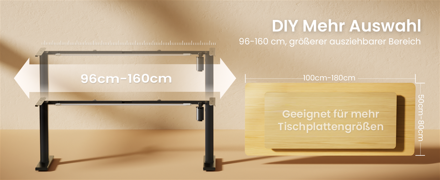 Електричний стіл MAIDeSITe з регулюванням висоти, 2 ніжки, 4 пам'яті, T1 Pro (Чорний)