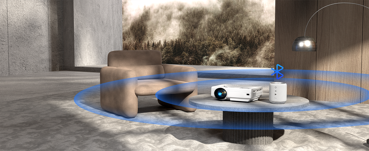 Міні проектор XuanPad A--19000L: WiFi, Bluetooth, 19000 люмен, 1080P HD, для домашнього кінотеатру, сумісний з TV Stick, HDMI, USB, AV, Laptop, iPhone, Android