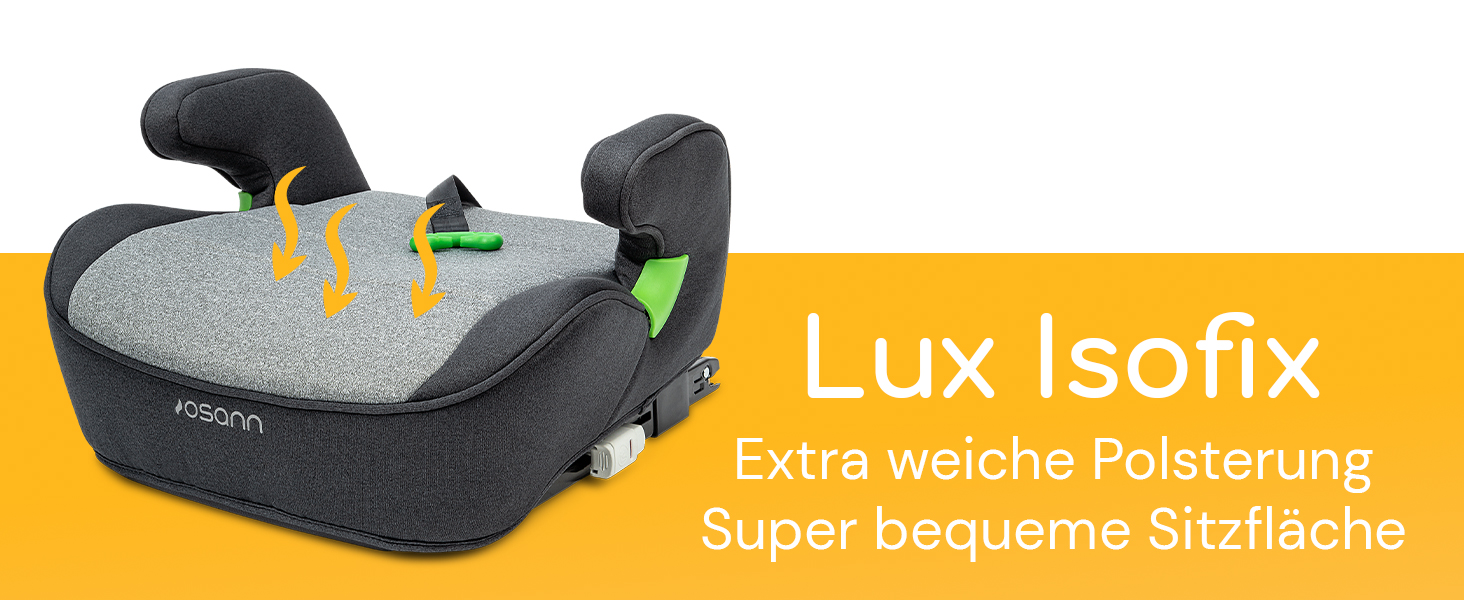 Автокрісло Osann Lux Isofix (126-150 см) Universe Grey i-Size - Підвищення з Isofix, зручне та безпечне для дітей