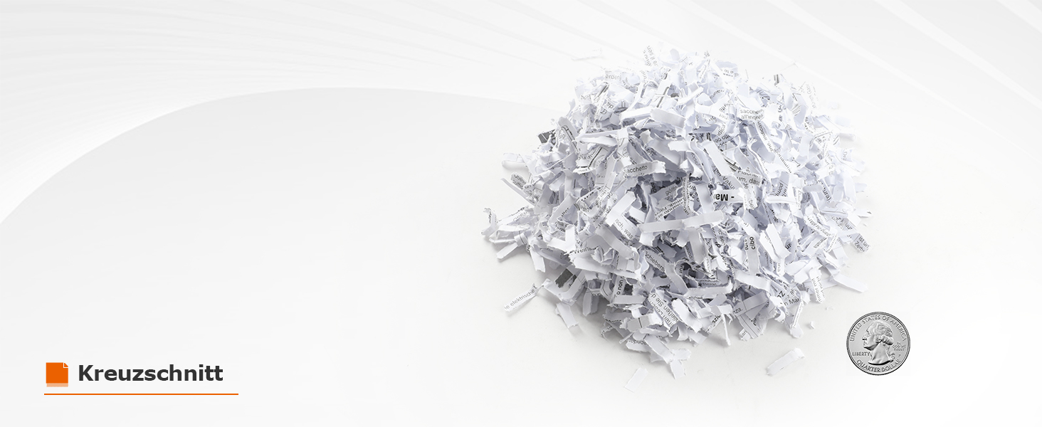 Шредер Bonsaii P4, 12 аркушів, 21 л, знищення карт/CD/скріпок, для офісу та дому