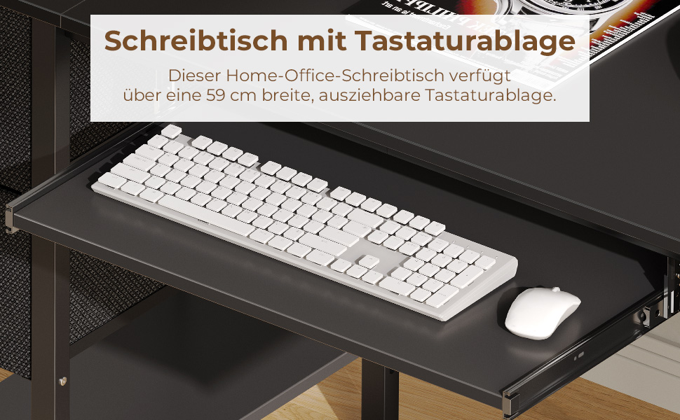 Ігровий стіл Seventable з LED, розетками та USB портами, чорний 120x47x88 см