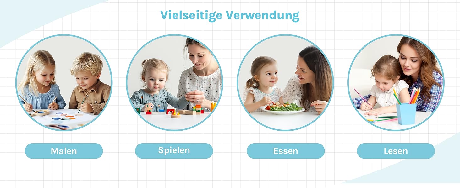 Дитячий набір меблів WOLTU: стіл та 2 стільці з ящиками для зберігання, дерев'яний, сіро-білий