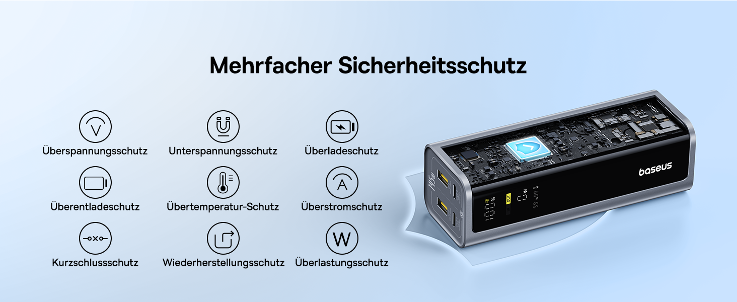 Powerbank Baseus EnerGeek 145W 20800mAh з 2x USB-C PD 3.0 (100W) для ноутбуків, MacBook, iPhone, Samsung, SteamDeck, Digital Display