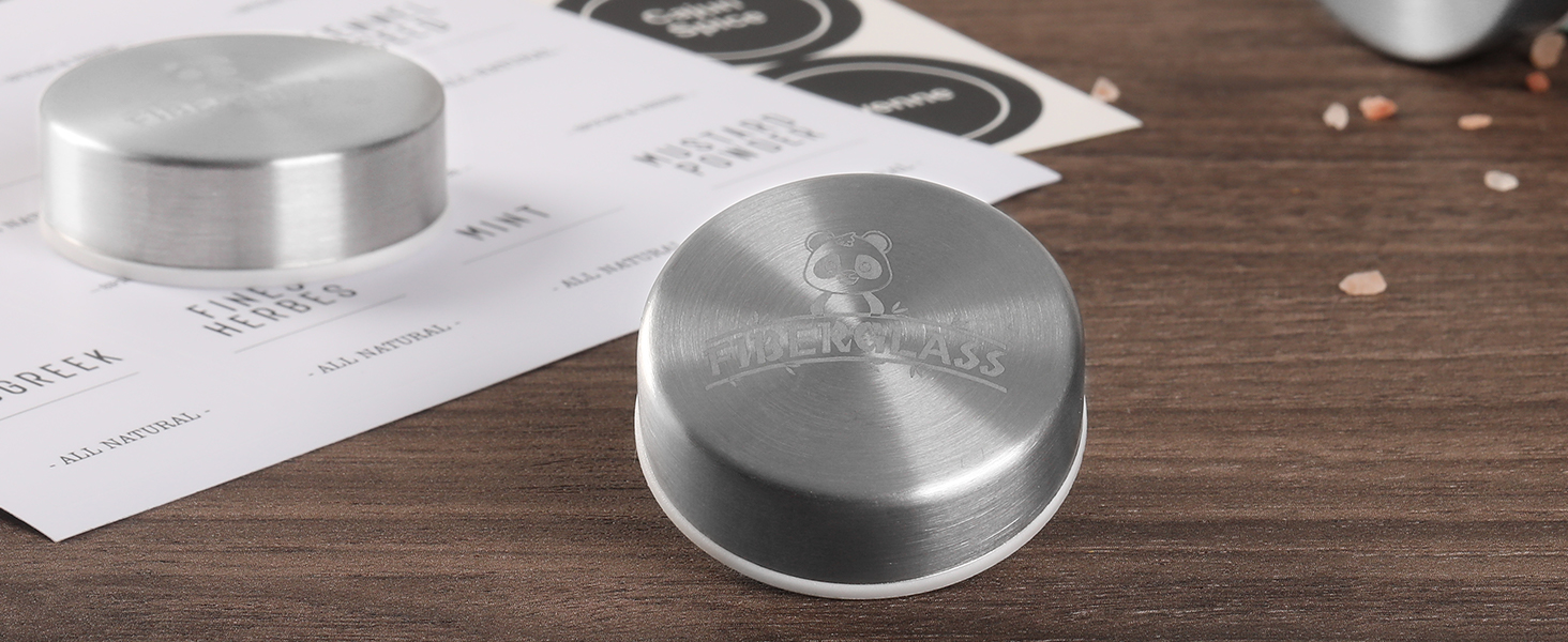 Набір скляних банок для спецій з дерев'яними кришками з акації, 24 шт по 120 мл (кутові)