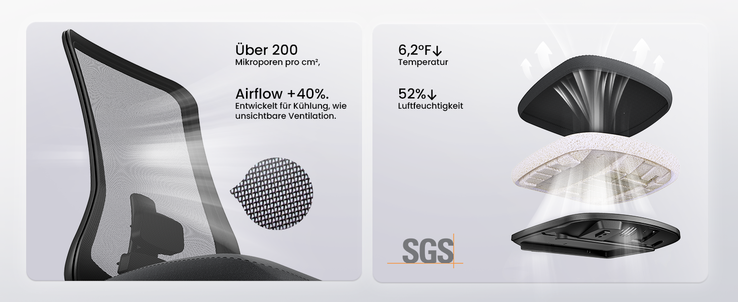 Офісний стілець ProtoArc Flexer Pro чорний з регулюванням глибини сидіння та дихаючою спинкою