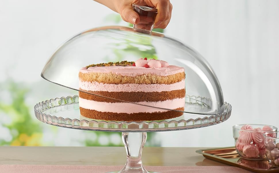 Підставка для капкейків та мафінів з кришкою-куполом, сервірувальний посуд