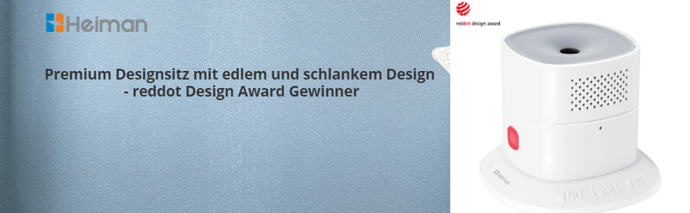 Детектор чадного газу HEIMAN з Wi-Fi, 10 років служби, сумісний з Tuya/SmartLife, EN50291, портативний (HS1CA)