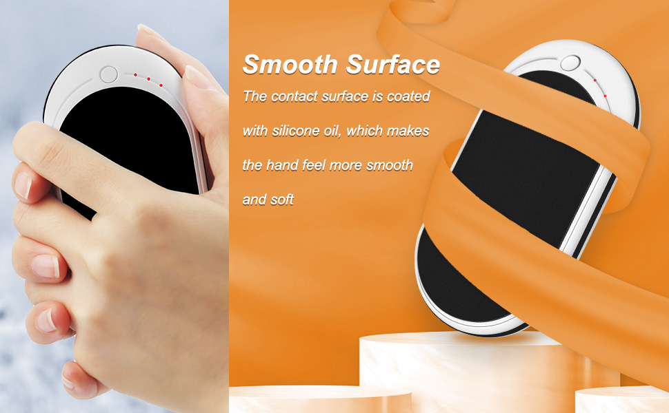 Електричний грілка для рук USB, Powerbank 5200mAh, портативний, багаторазовий, для жінок та чоловіків, для кемпінгу, зимові подарунки, чорний та білий