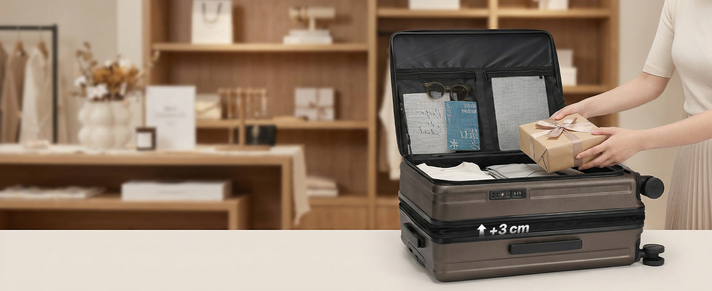 Валіза для подорожей Münicase XL 80 см з відділенням для ноутбука та TSA-замком, колір Coffee
