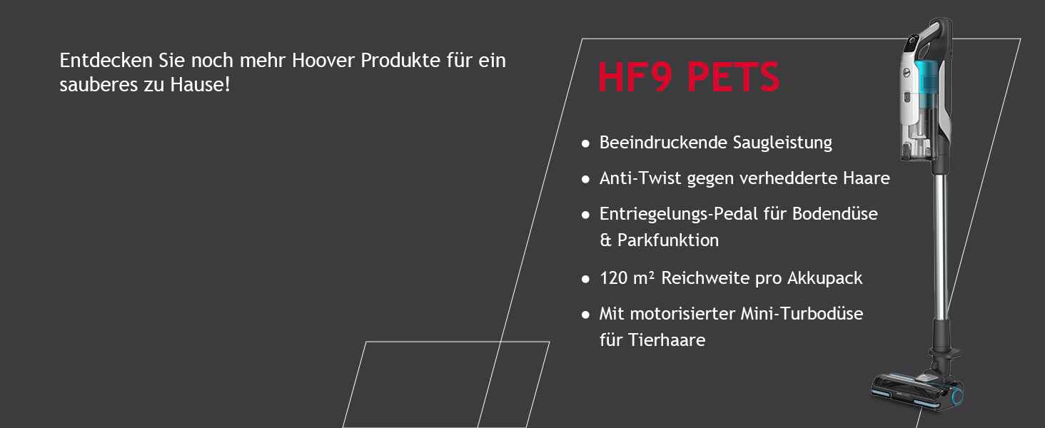 Акумуляторний пилосос Hoover без мішка насадка для домашніх тварин I до 120 м з 1 зарядом акумулятора I Акумуляторний пилосос зі світлодіодом, контейнером для пилу XL і функцією паркування I Акумуляторний пилосос з щілинною насадкою та щіткою для пилу HF110P Домашня тварина