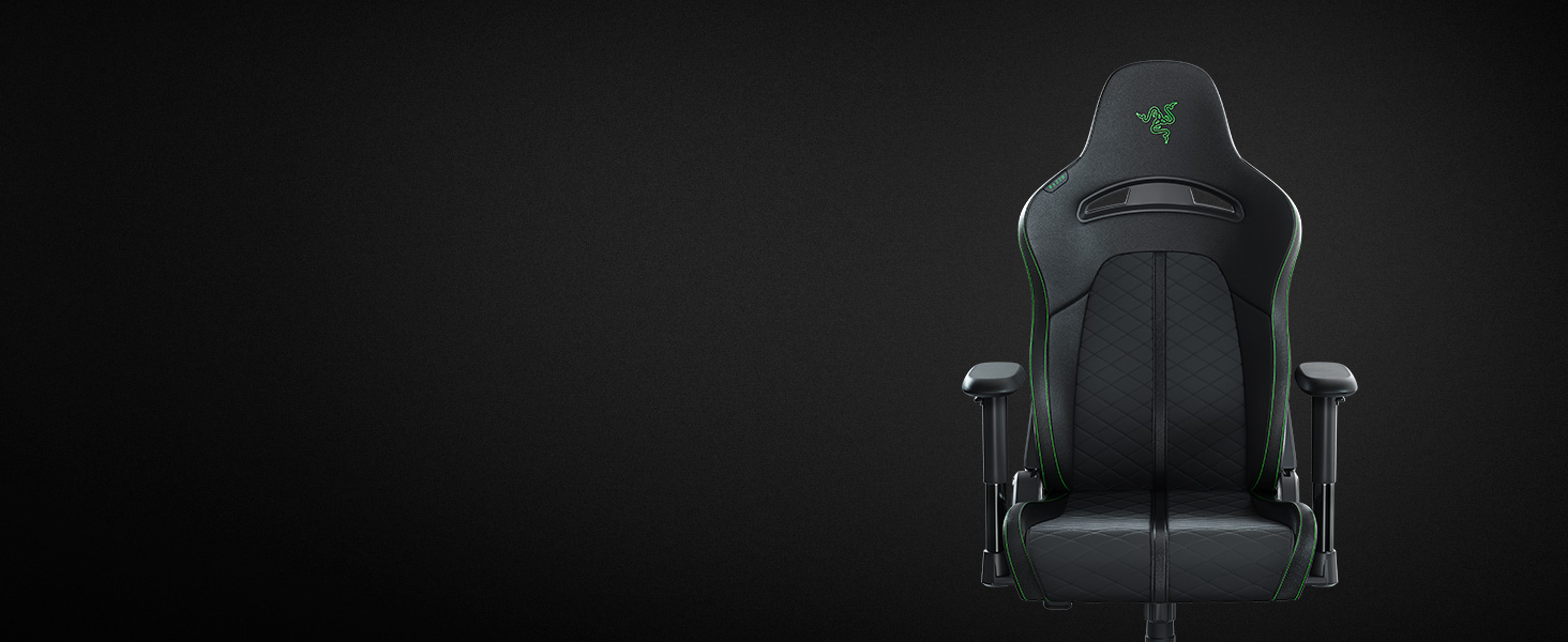 Геймінговий крісло Razer Enki X - комфорт на весь день (підтримка попереку, широке сидіння, оптимізована щільність, нахил до 152°) Зелений | Стандарт