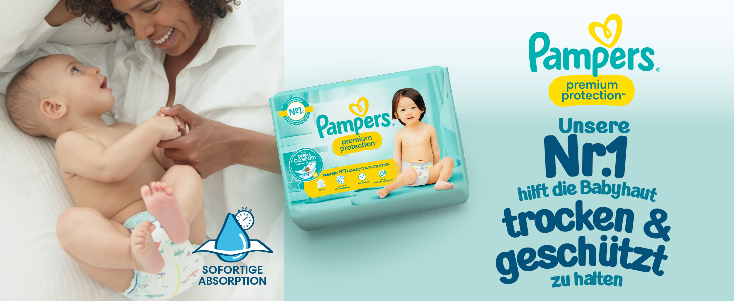Підгузки Pampers Premium Protection розмір 1 (2-5 кг), 56 шт