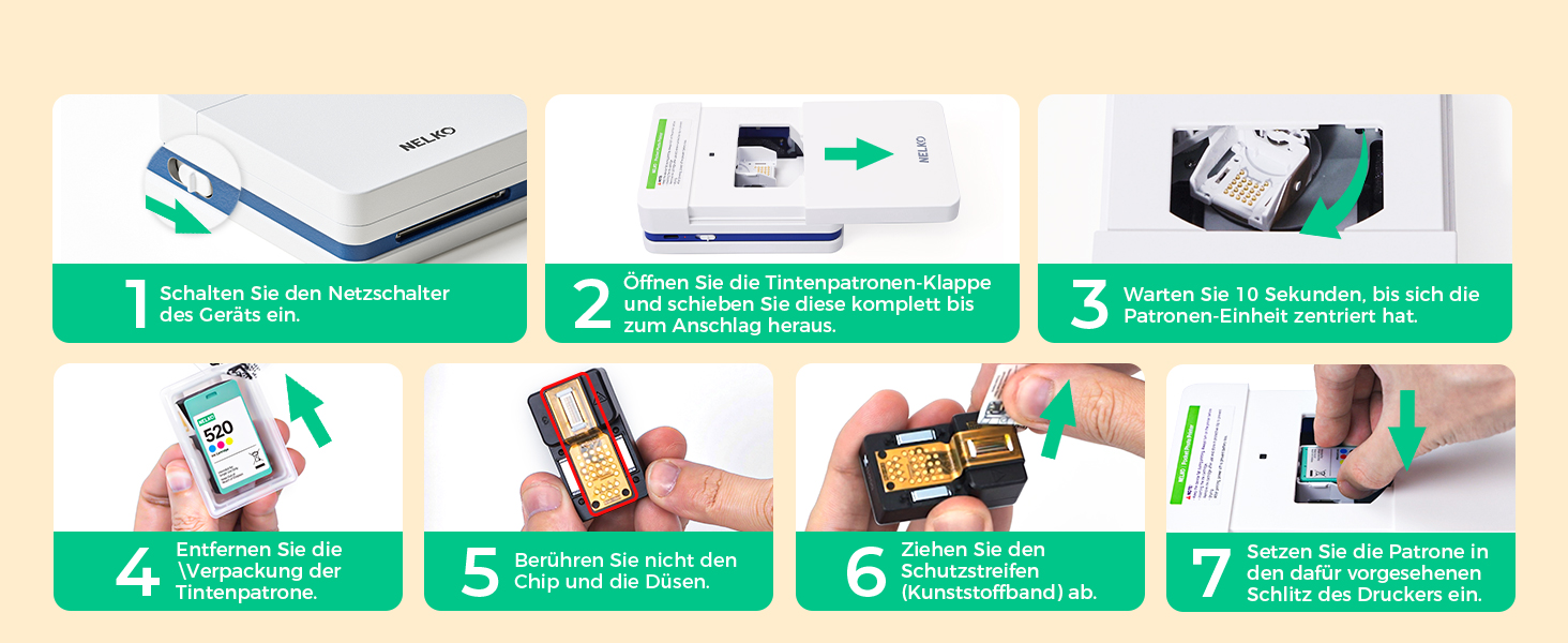 Портативний міні-фотопринтер Nelko PP01: кольоровий, для смартфонів iOS & Android, з 20 паперами, наклейки, AI APP, фіолетовий