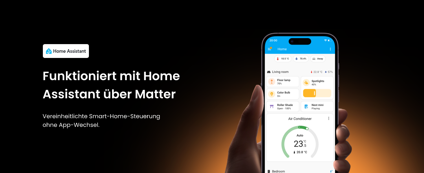 SwitchBot Matter Підлоговий світильник для вітальні та спальні, RGBWW, димування, Apple Home, Alexa, Google Home, керування через APP, музичні та сценні режими, чорний