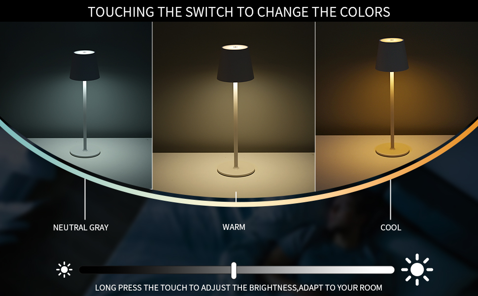 LED-лампа Zoeger: 2 шт., диммування, акумулятор, бездротова, тепле світло 3000K, USB-C, алюміній, IP54, золота