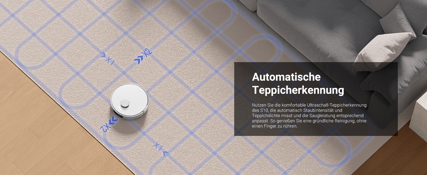 Робот-пилосос Mova S10, 7000Pa, 3D-уникнення перешкод, підйом мопа 7 мм