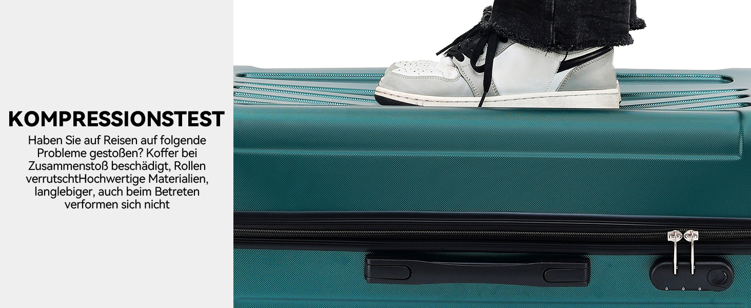 Чохол-валіза Beibye з замком-защіпкою, 4 колеса, комплект 3 шт. (55/66/76 см)