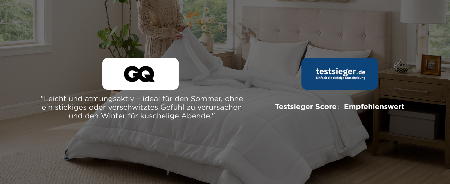 BEDSURE Комплект ковдр 135x200: зимова (450gsm), літня (150gsm) та всесезонна (300gsm) ковдра. Білий колір, 2 шт.