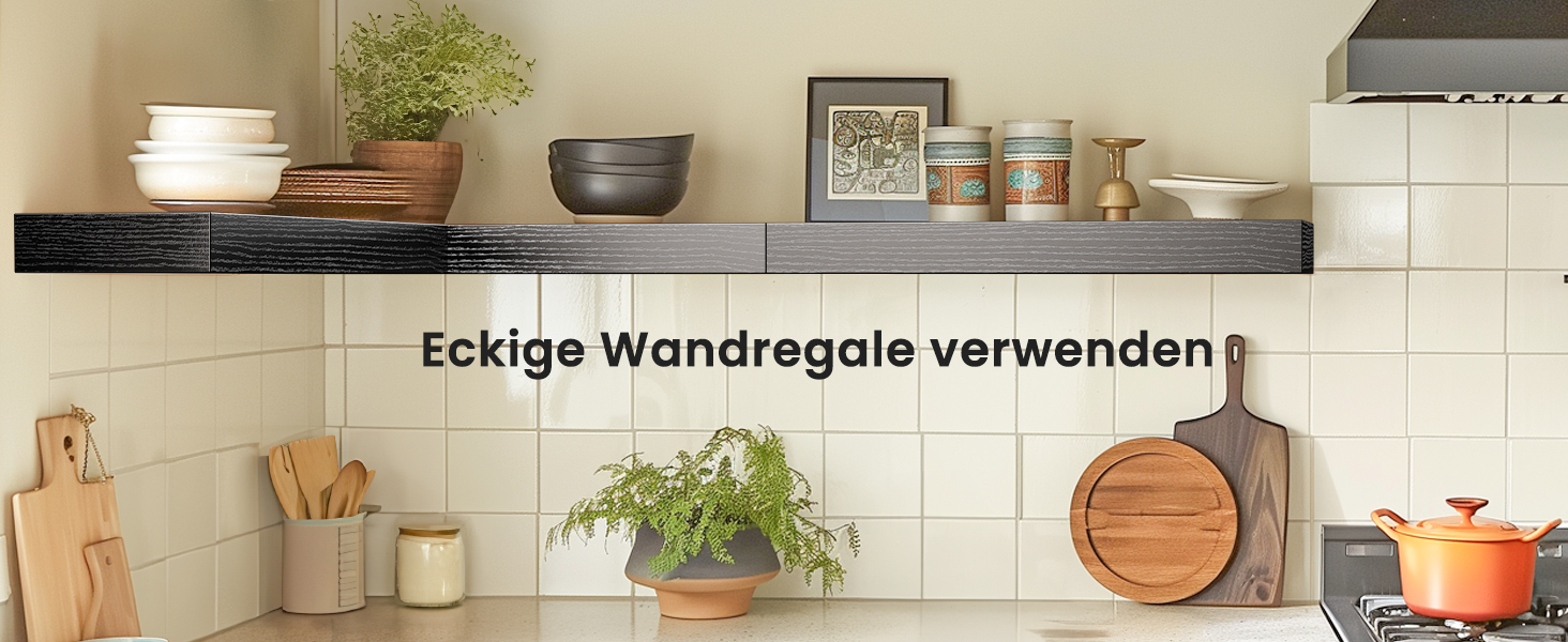 Полиця настінна Wandregal 40 см, набір 3 шт, біла плаваюча полиця, сучасний декор для спальні, кухні, офісу, вітальні (40x14x3 см)