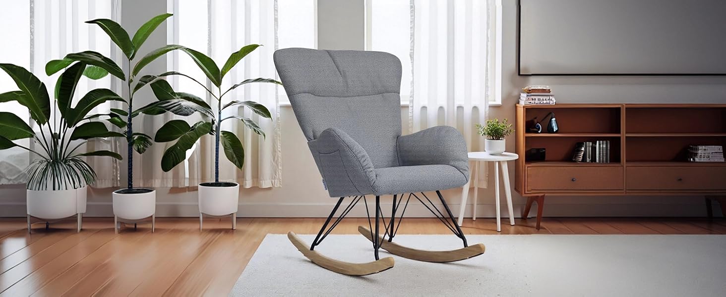 Шоукель-крісло Vielllliving для спальні, 150 кг, темно-сірий, Garu, 93.5x100x55 см