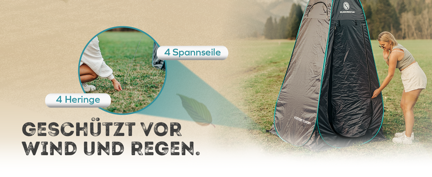 Намет для душу NATURBUMMLER Pop-Up з захистом приватності, водонепроникний, з 5 кишенями та підлогою (1,9 м) – мобільний туалетний намет, переодягальня, захист від погляду для кемпінгу, пляжу, відпочинку на природі