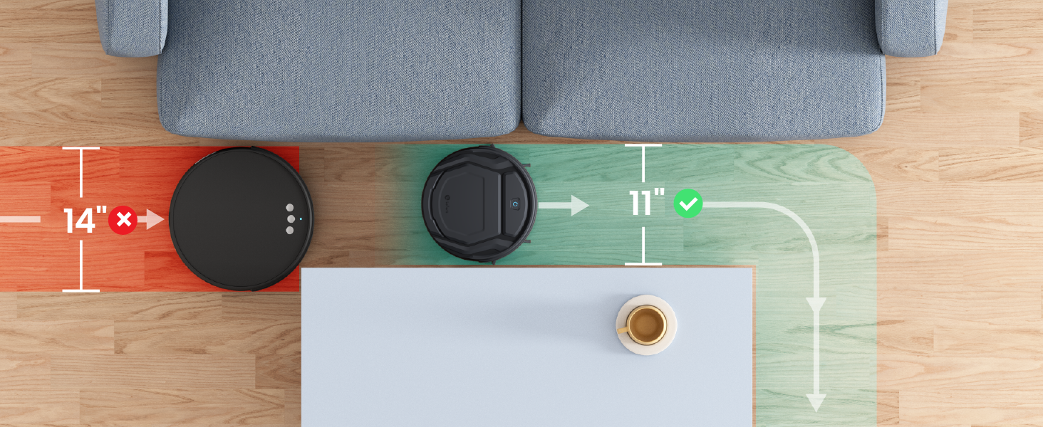 Робот-пилосос LEFANT M210P з функцією миття, 12000Pa, LiDAR, білий