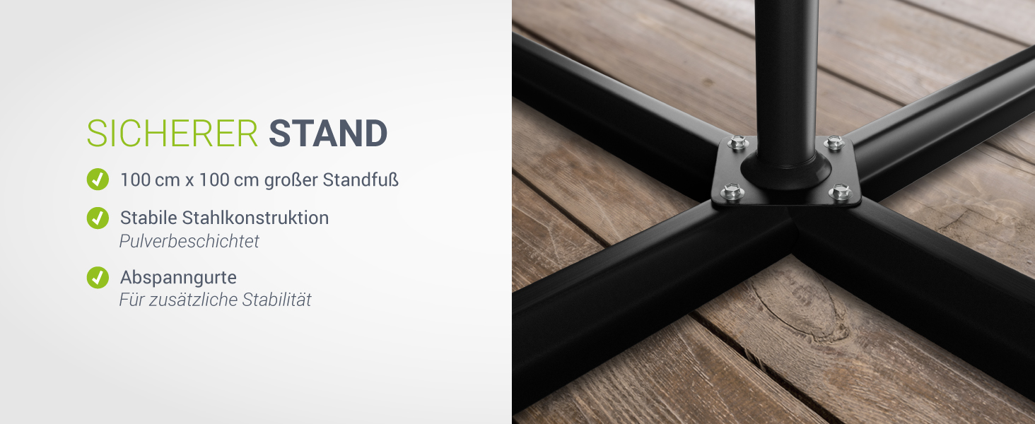 Парасолька від сонця Juskys Brazil 350 см з LED-підсвіткою, сонячною панеллю та ручкою, водовідштовхуюча, з UV-захистом, колір крем/сірий