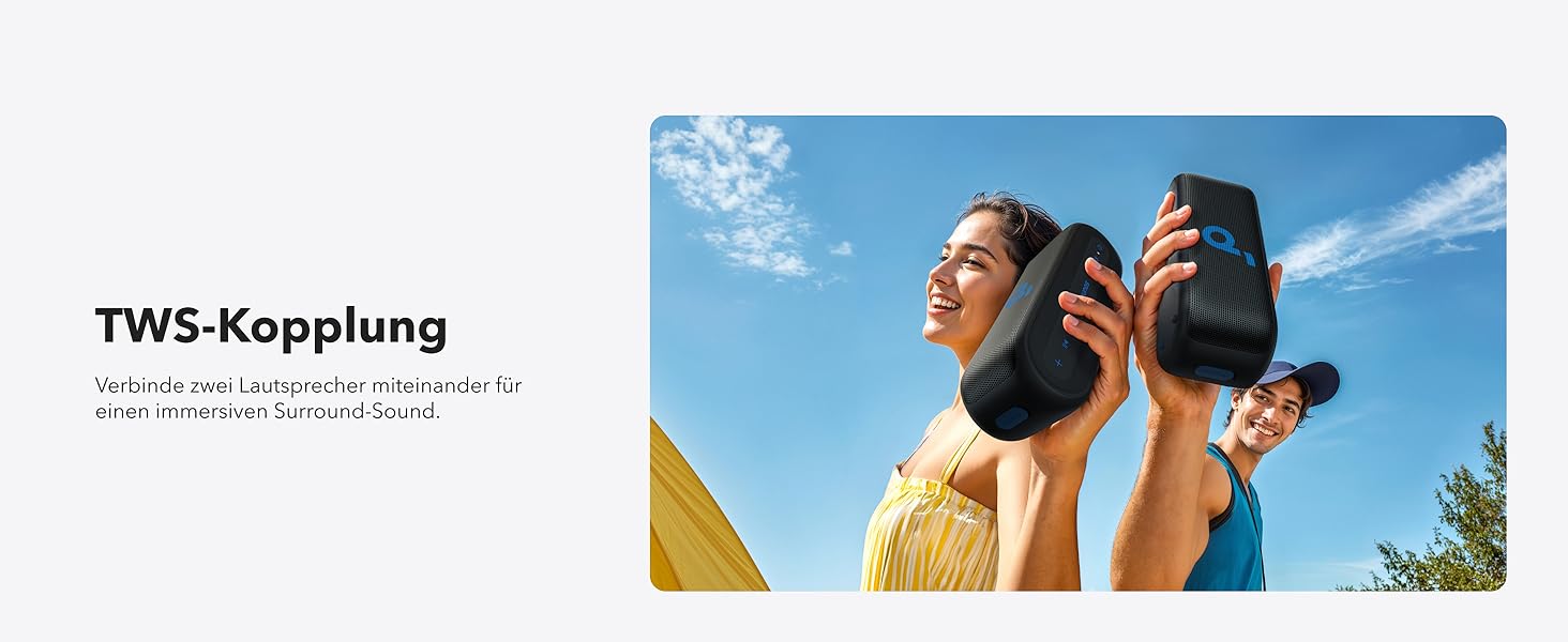 Soundcore Select 2S: Портативна Bluetooth колонка з 20W стерео, BassUp™ та IPX7 захистом (чорний)