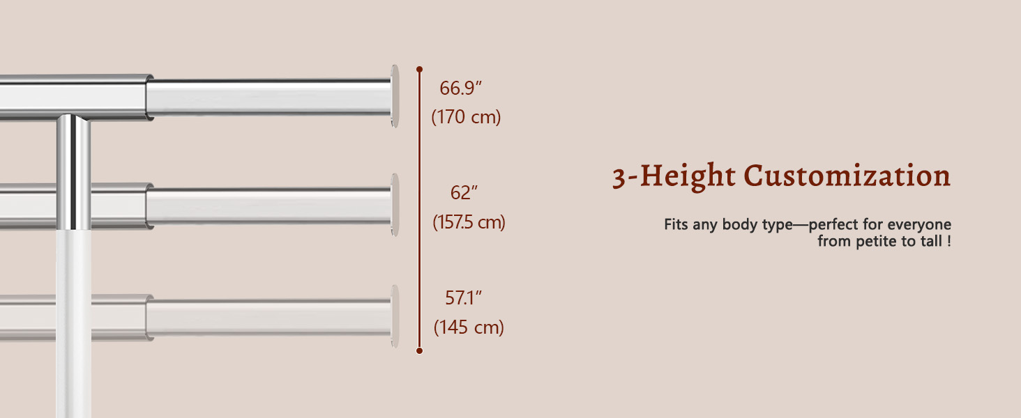 Стійка для одягу на колесах FAVOOOSTY, металева, мобільна, до 200 кг, швидка установка, білий колір, 1 перекладина