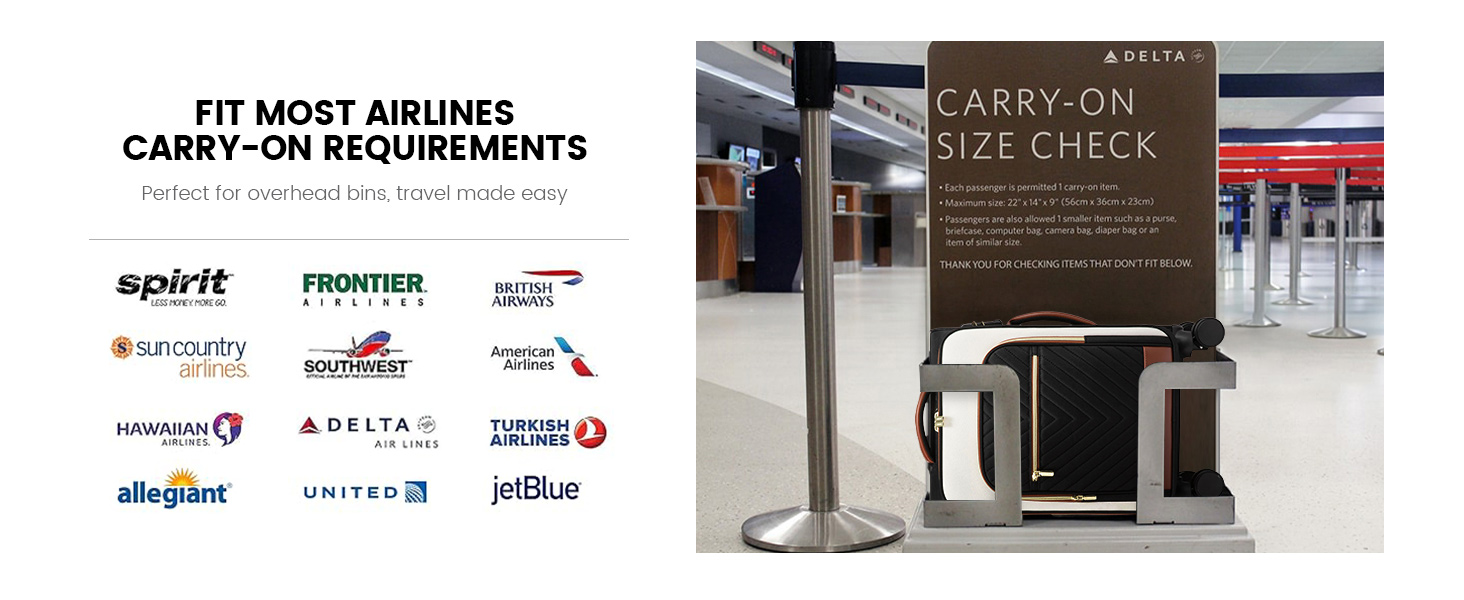 LOVEVOOK Набір валіз ручної поклажі: ручна валіза, середнього розміру, 20 дюймів, з відділенням для ноутбука 17 дюймів, легка, для жінок, подорожі, ділові поїздки, чорний, білий, коричневий