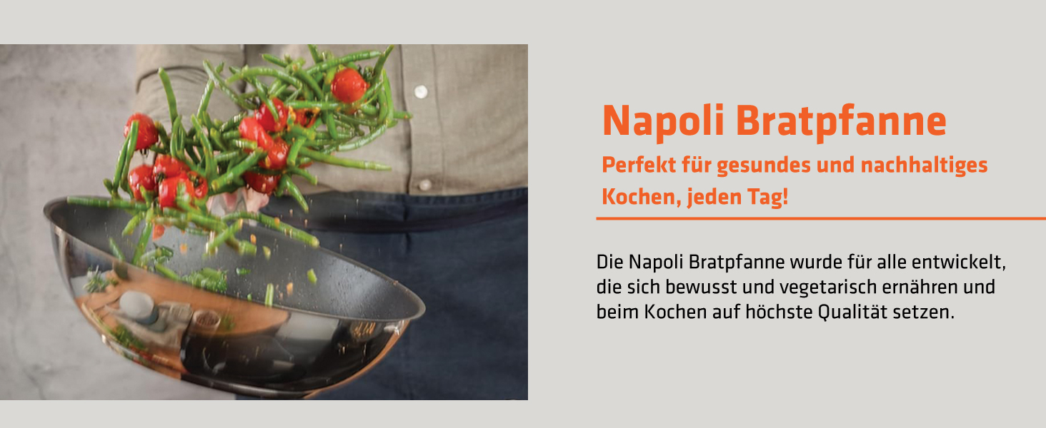Пан з нержавіючої сталі Berndes Napoli 28 см – універсальна, антипригарна, з капсульним дном та кварцовим покриттям
