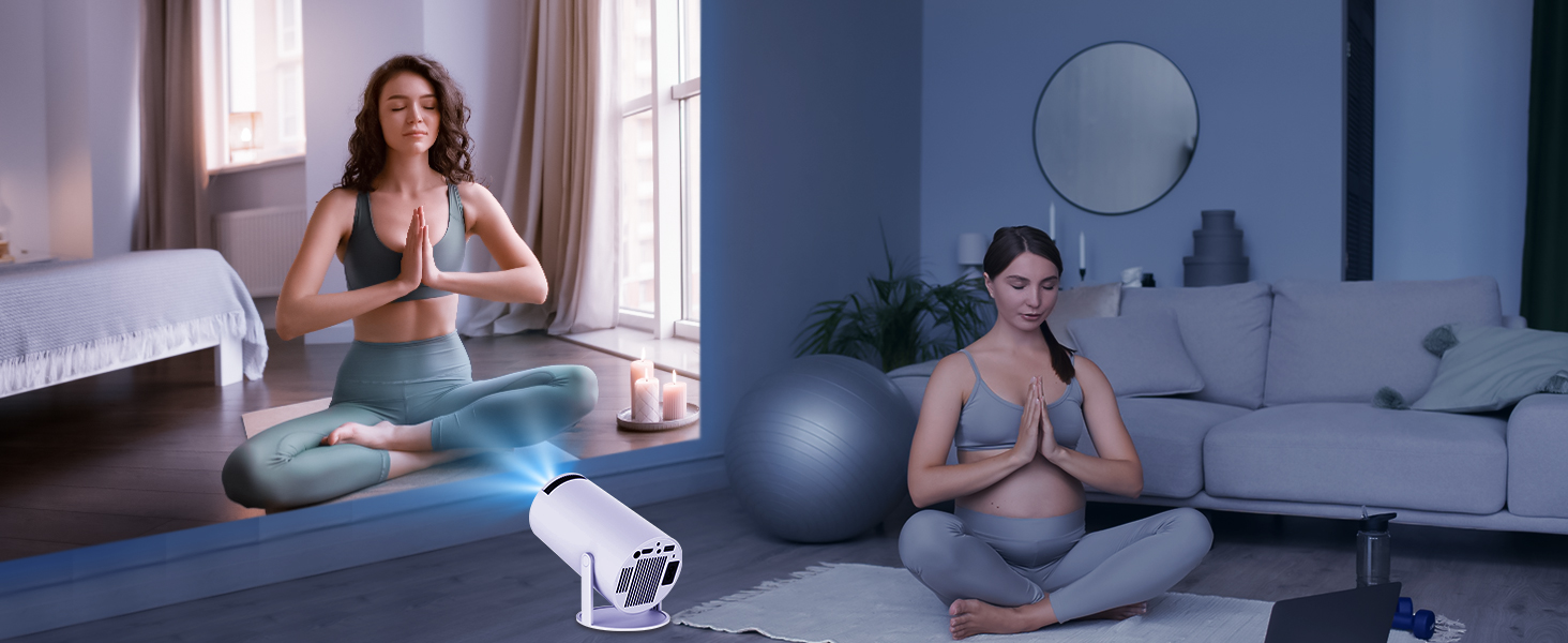 Портативний проєктор Mini Beamer 4K з Android 11: Smart, електричний фокус, 5G WiFi 6, BT 5.0, Full HD 1080P, 260ANSI, авто-корекція трапецеїдальних спотворень, 5W динамік