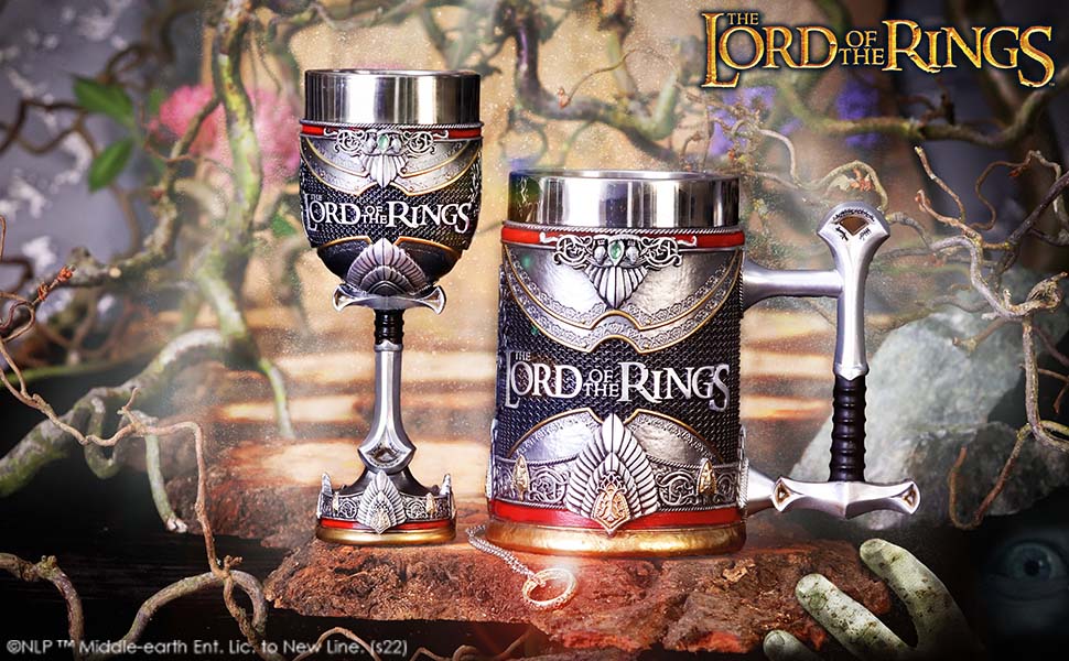 Пивний кухоль Nemesis Now Lord of the Rings, офіційно ліцензована, сіра, 15,5 см