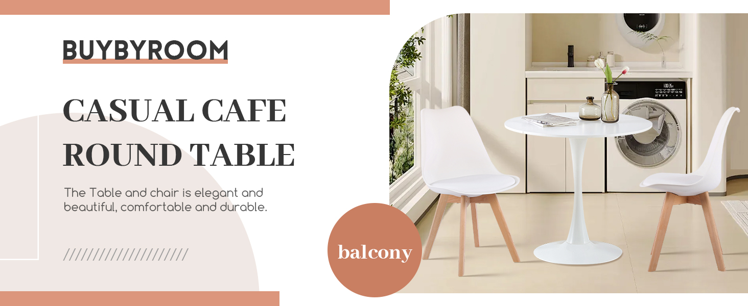 Круглий обідній стіл для кухні, вітальні, балкону. Діаметр 70 см, білий.