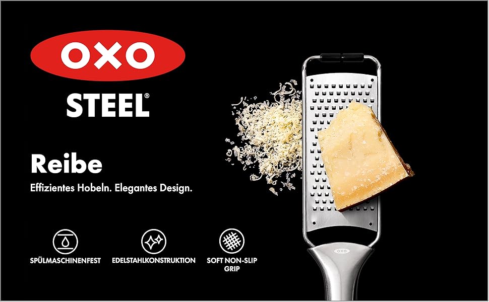 OXO Good Grips Тріскачка-тертка для овочів з контейнером з нержавіючої сталі, срібляста/чорна