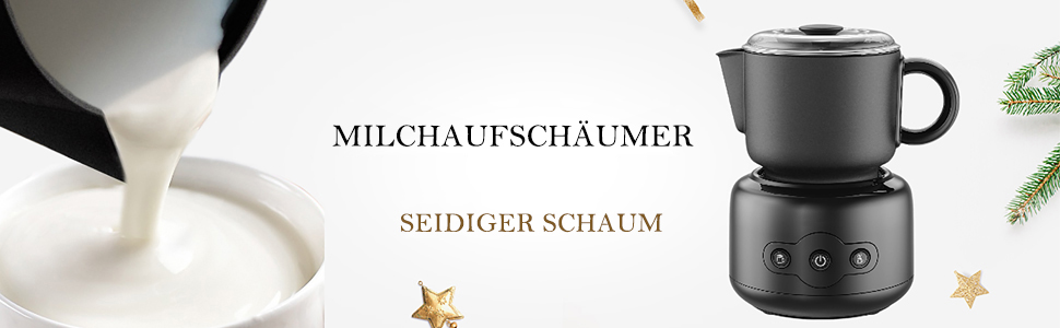 Піноутворювачі молока, автоматичні електричні підігрівачі молока та піноутворювачі, можна мити в посудомийній машині, пароварка та пінка для молока, 4 режими для латте, капучино, гарячого молока, гарячого шоколаду