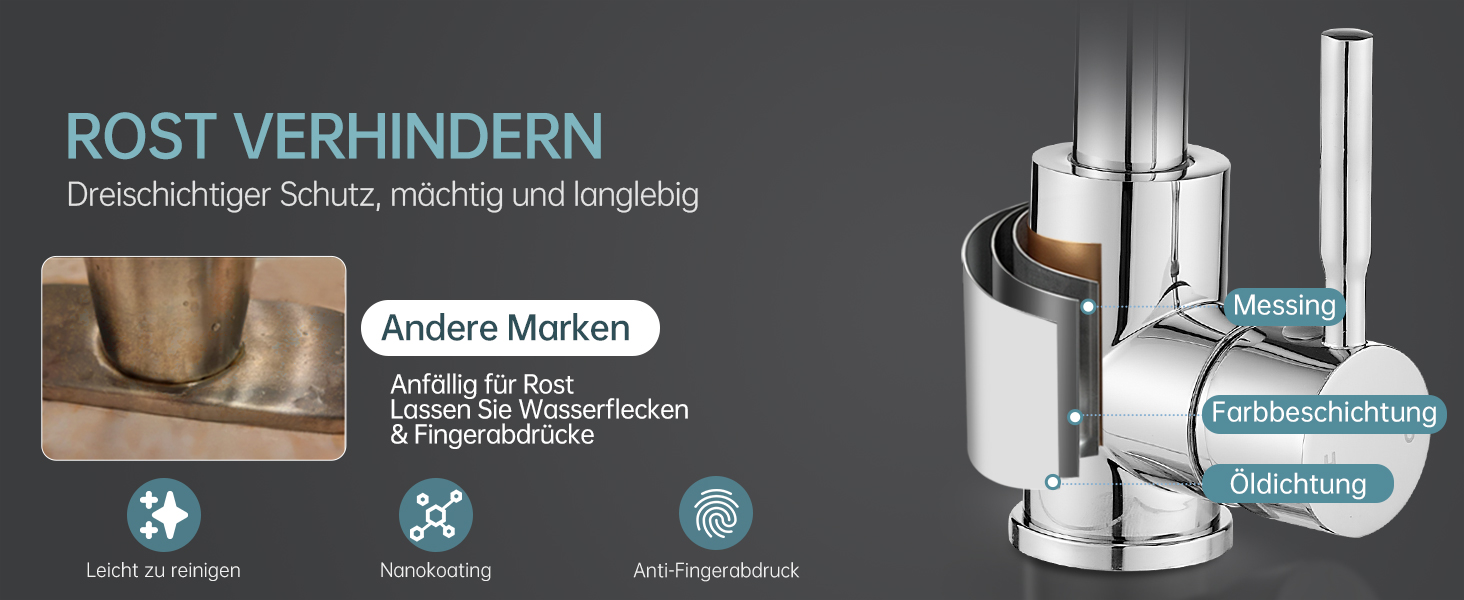 Змішувач для ванної кімнати Fransiton Bad Hoch, водозберігаючий, хром