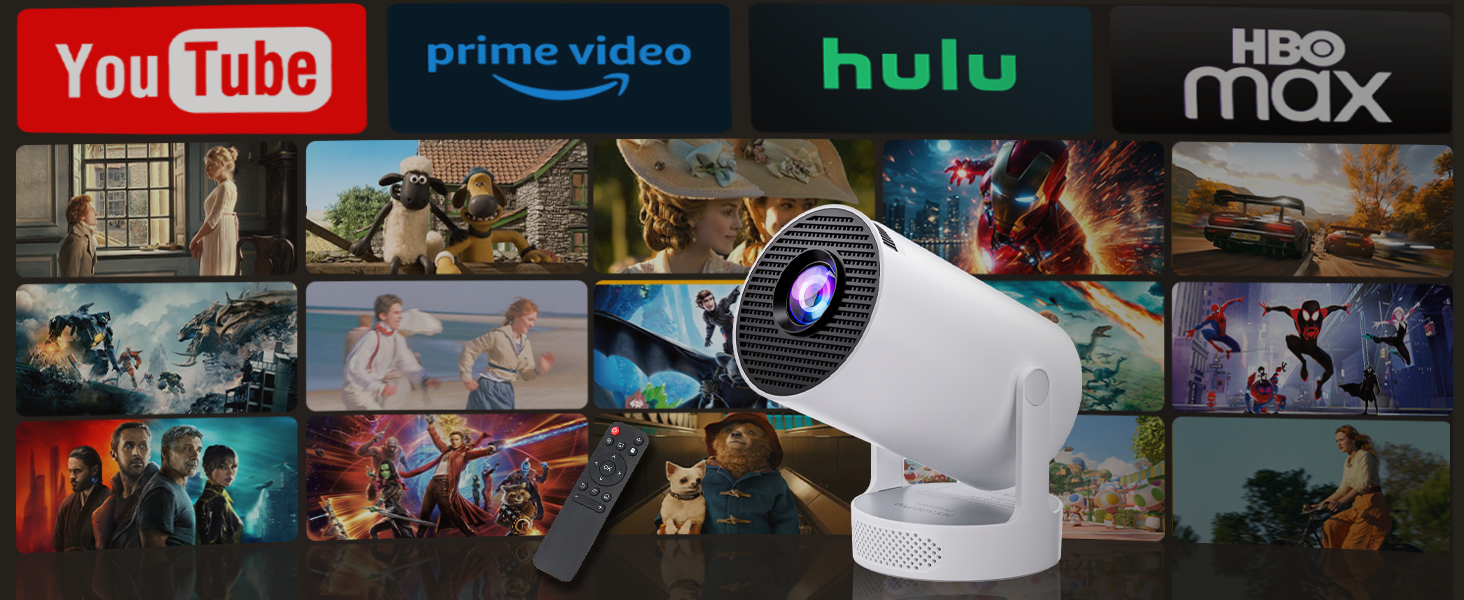 Інтелектуальний міні-проектор HY300 PRO HIFI: Android 11, 1080P FHD, 4K, 300 ANSI люмен, Wi-Fi 6, Bluetooth 5.0, для дому та кінотеатру