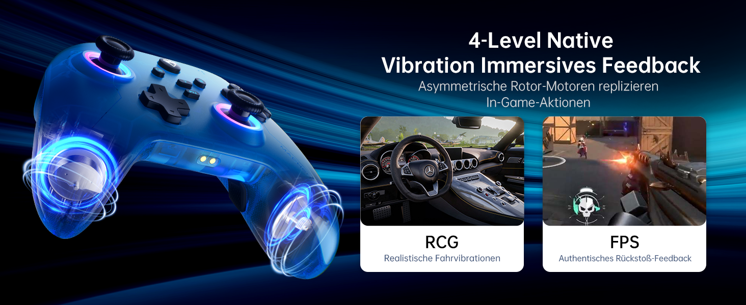 Геймпад Machenike G3V2 для PC, Switch, iOS, Android - бездротовий контролер з RGB-підсвічуванням та програмованими кнопками