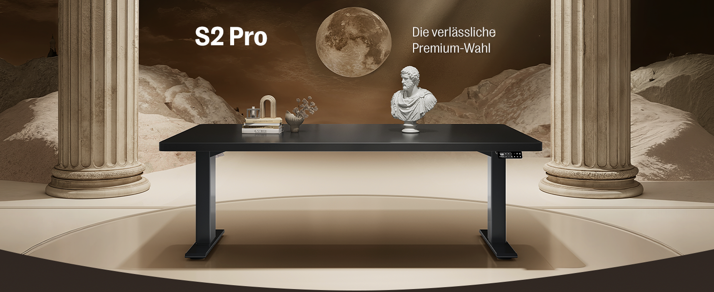 Регульований стіл MAIDeSITe S2 Pro 160x80 см: електричний, з захистом від зіткнень, чорний