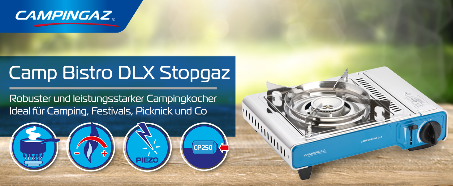 Газовий набір для кемпінгу Campingaz Camp'Bistro з кейсом, 2.2 кВт, 1 конфорка, Stopgaz