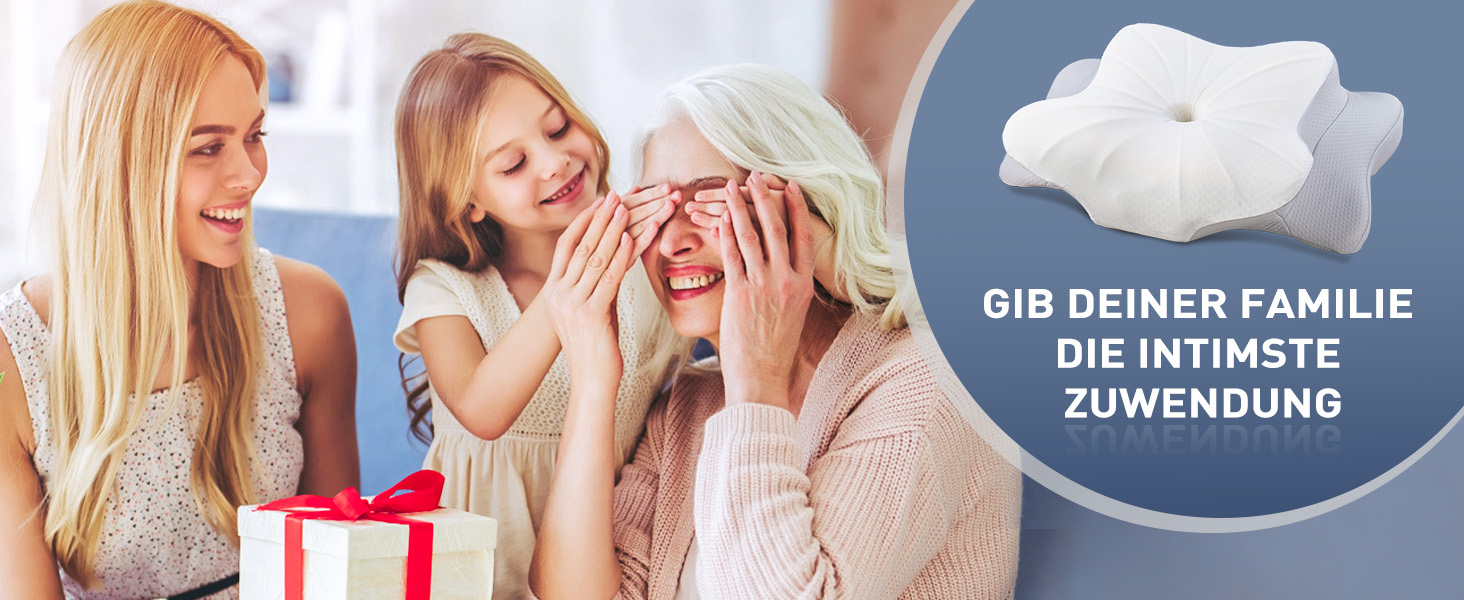 Подушка з піною з пам'яті DONAMA: ергономічна подушка для шиї, для сну на боці, спині та животі