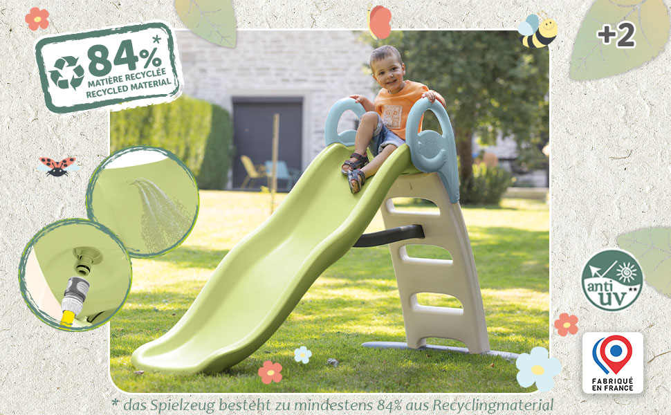 Smoby Life - Водна гірка з перероблених матеріалів, 2 метри, для дітей від 2 років
