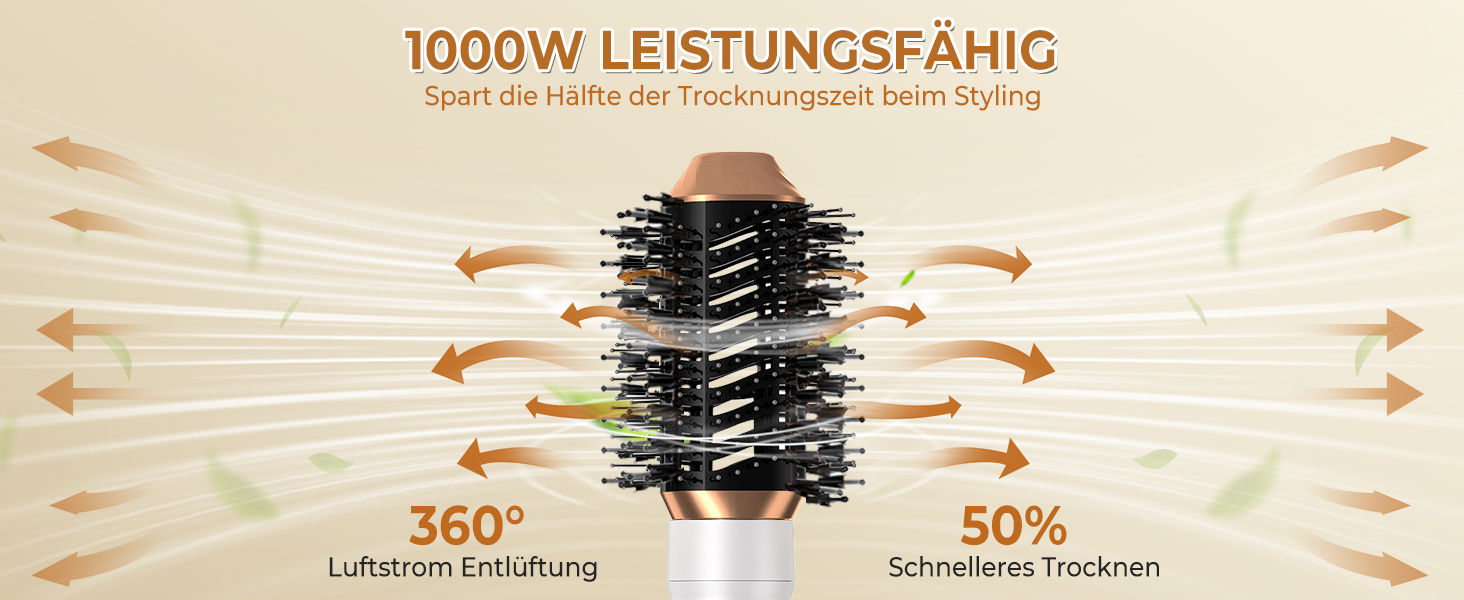 Мультистайлер для волосся 7 в 1 UKLISS Hairstyler Pro: фен, автоматична плойка, кругла щітка та випрямляч для професійного стайлінгу, білий